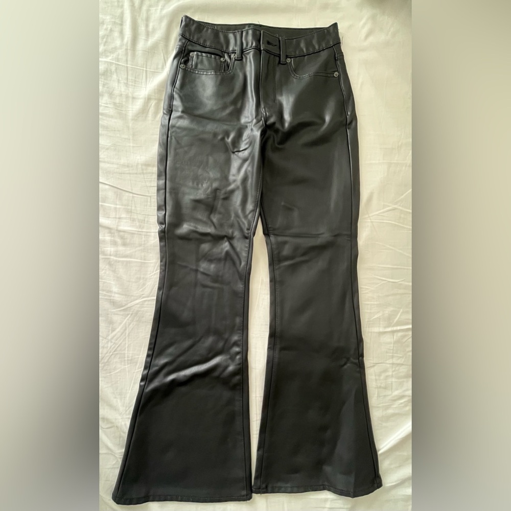 American Eagle Outfitters Black Leather Pants